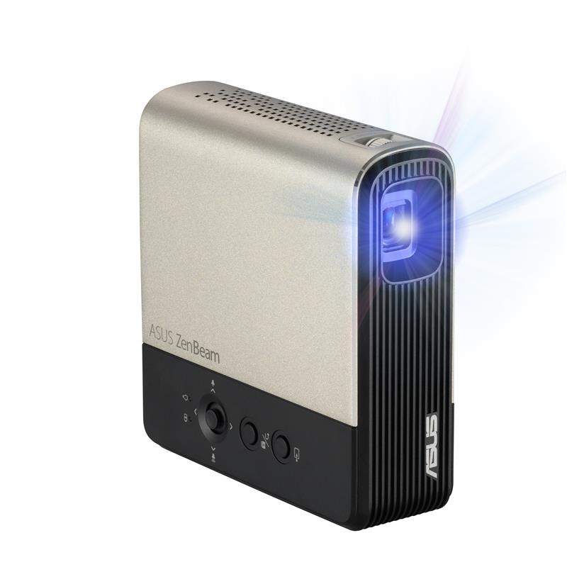 ASUS ZenBeam E2 beamer/projector Projector met normale projectieafstand 300 ANSI lumens DLP WVGA (854x480) Zwart, Goud