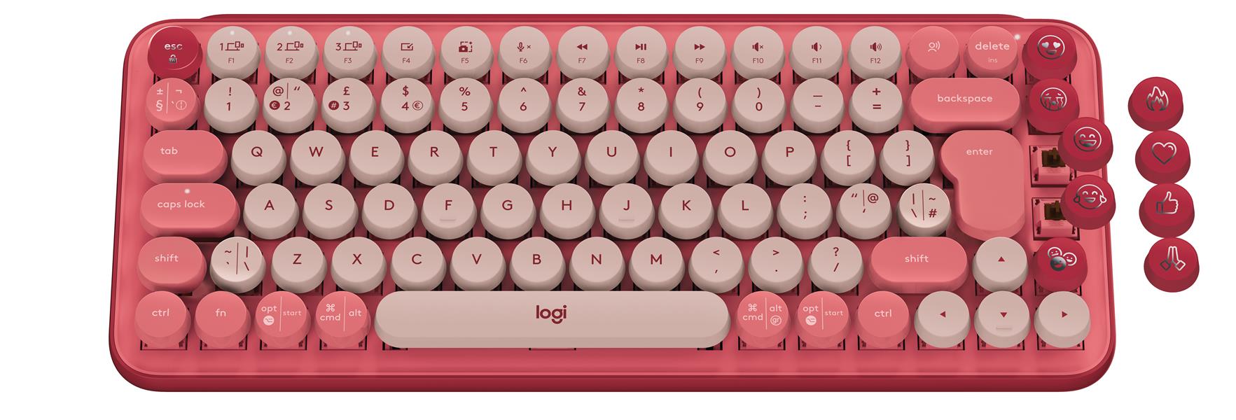 LOGI POP Keys Wless Keyboard Emoji DE 