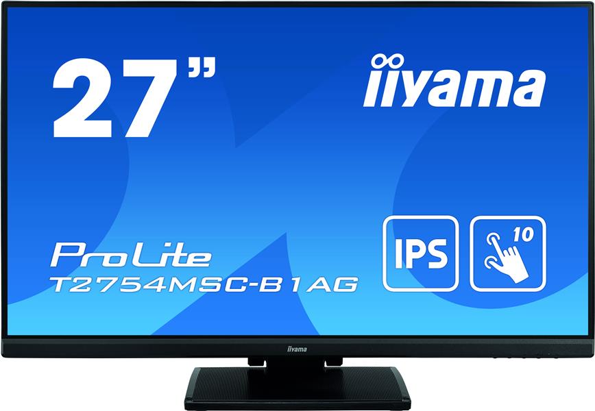 iiyama ProLite T2754MSC-B1AG touch screen-monitor 68,6 cm (27"") 1920 x 1080 Pixels Multi-touch Multi-gebruiker Zwart