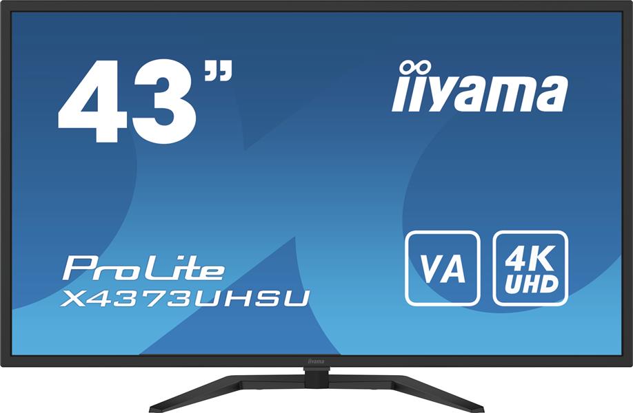 iiyama ProLite X4373UHSU-B1 computer monitor 108 cm (42.5"") 3840 x 2160 Pixels 4K Ultra HD Zwart