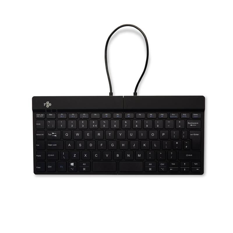 R-Go Tools Ergonomisch toetsenbord R-Go Split Break met pauzesoftware, ergonomisch gesplitst toetsenbord, QWERTY (UK), Bluetooth, zwart