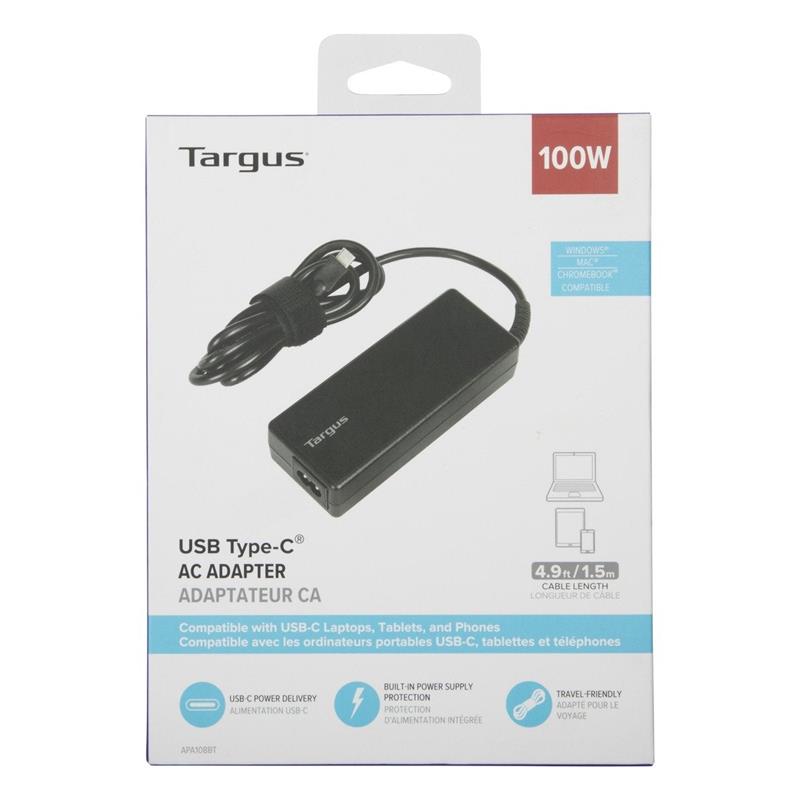 Targus APA108EU netvoeding & inverter Binnen 100 W Zwart