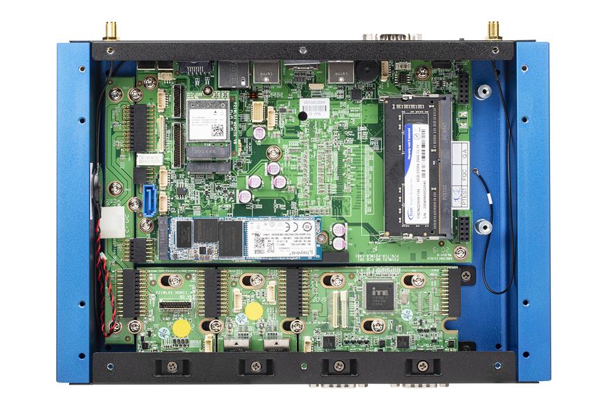 Shuttle Box-PC Industrial System BPCWL02-i3XA i3-8145UE Intel® Core™ i3 4 GB DDR4-SDRAM 120 GB SSD Mini PC Zwart, Blauw