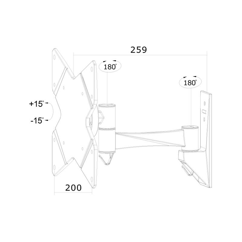 Neomounts tv/monitor wandsteun