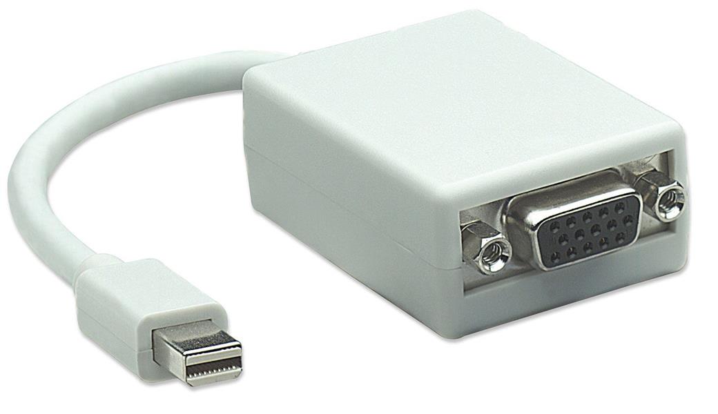 Manhattan 322508 video kabel adapter 0,17 m Mini-DisplayPort VGA (D-Sub) Wit