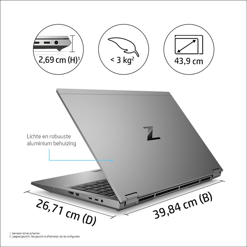 HP ZBook Fury 17.3 G8 Mobiel werkstation 43,9 cm (17.3"") 4K Ultra HD Intel® 11de generatie Core™ i9 32 GB DDR4-SDRAM 1000 GB SSD NVIDIA RTX A3000 Wi-