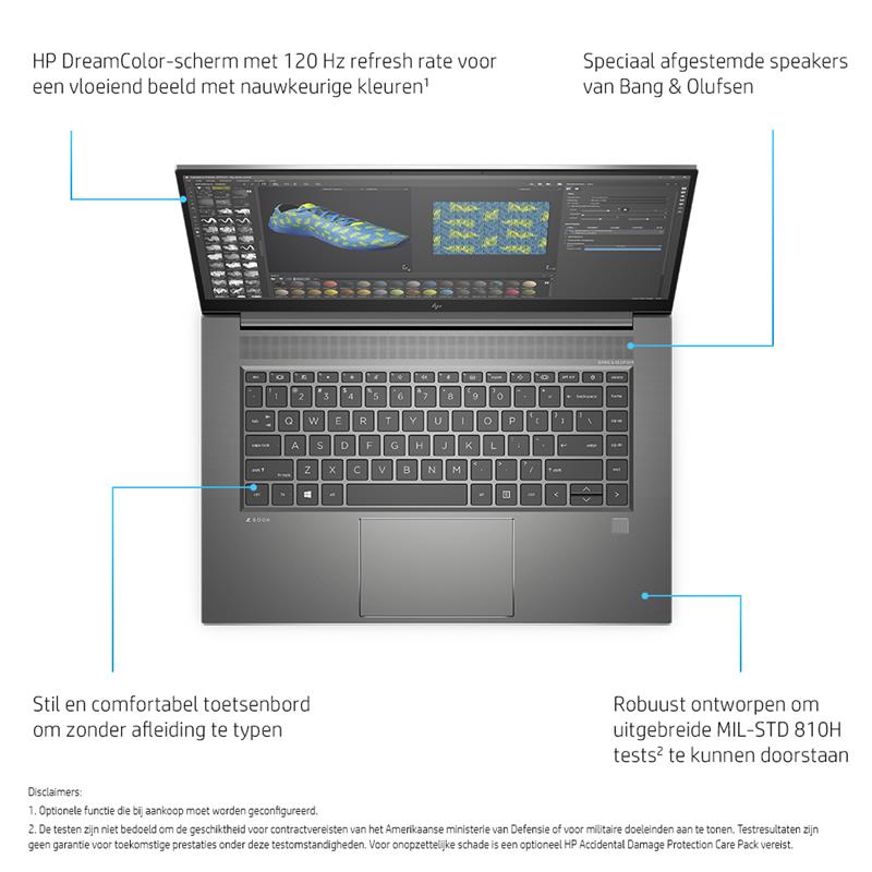 HP ZBook Studio 15.6 G8 Mobiel werkstation 39,6 cm (15.6"") Full HD Intel® 11de generatie Core™ i7 16 GB DDR4-SDRAM 512 GB SSD NVIDIA GeForce RTX 3060