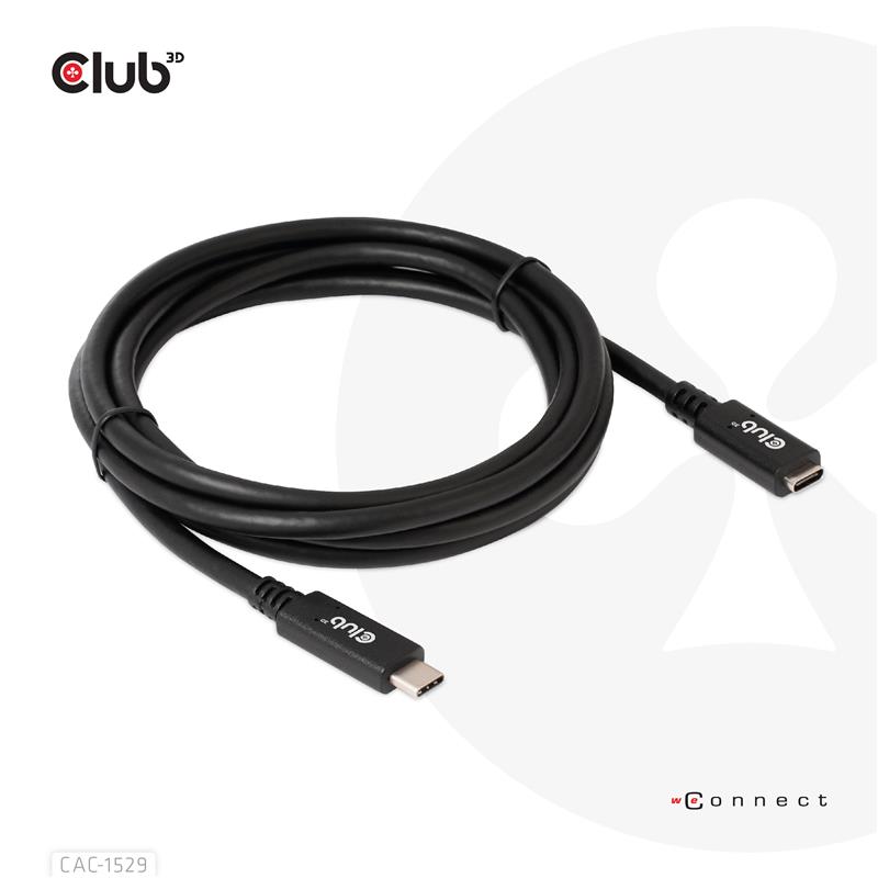 Club 3D USB C GEN1 EXT CABLE 5GBPS 4K60HZ M F 1M