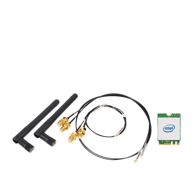 WLAN-Kit M.2 INTEL IEEE 802.11ax+BT Universelles WLAN-AX/Bluetooth KIT mit M.2Karte