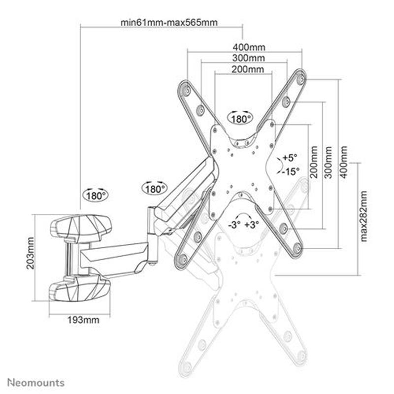 Neomounts tv wandsteun