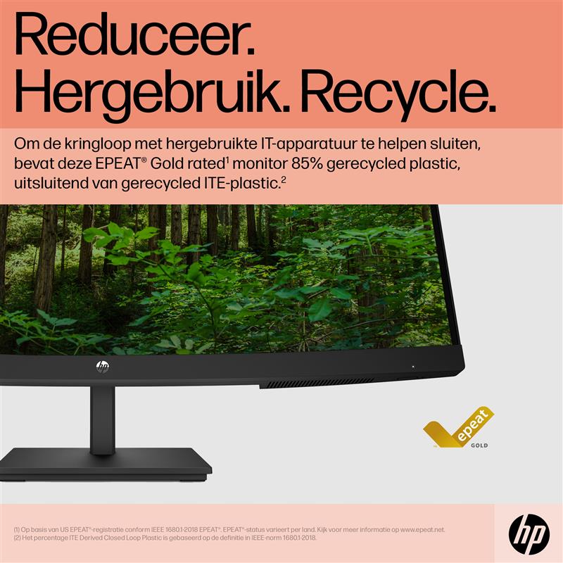 HP V27c G5 FHD Curved Monitor computer monitor 68,6 cm (27"") 1920 x 1080 Pixels Full HD LCD Zwart