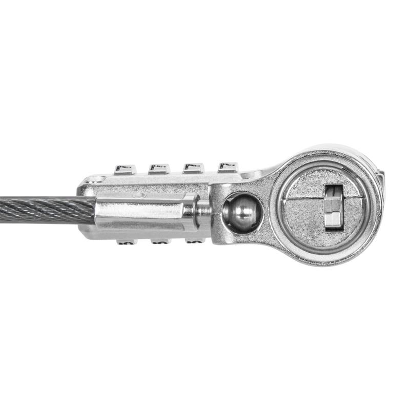 DEFCON Ultimate Universal Resettable Combination Cable Lock with Adaptable Lock Head