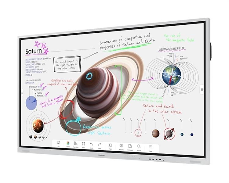 Samsung WM75B interactive whiteboards & accessories 190,5 cm (75"") 3840 x 2160 Pixels Touchscreen Grijs USB / Bluetooth