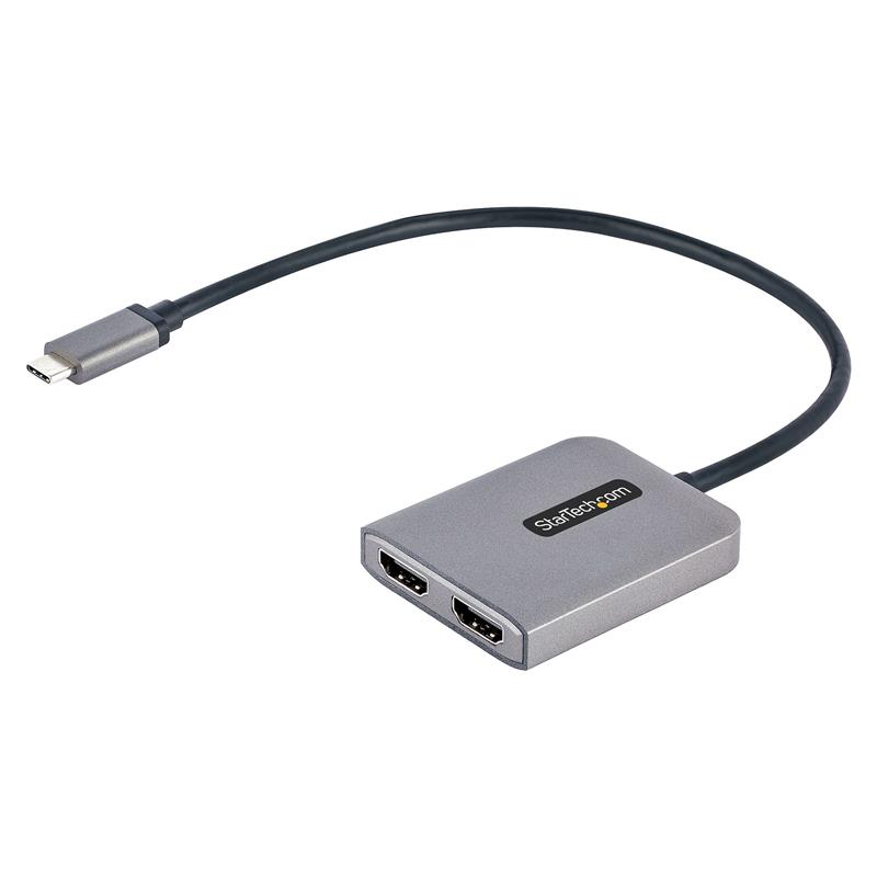 2-Port USB-C MST Hub, 2x DP 4K 60Hz met DP 1.4 & DSC - Video/audiosplitser - 2 x DisplayPort - desktop - Video-verdelingdoos | fnac België