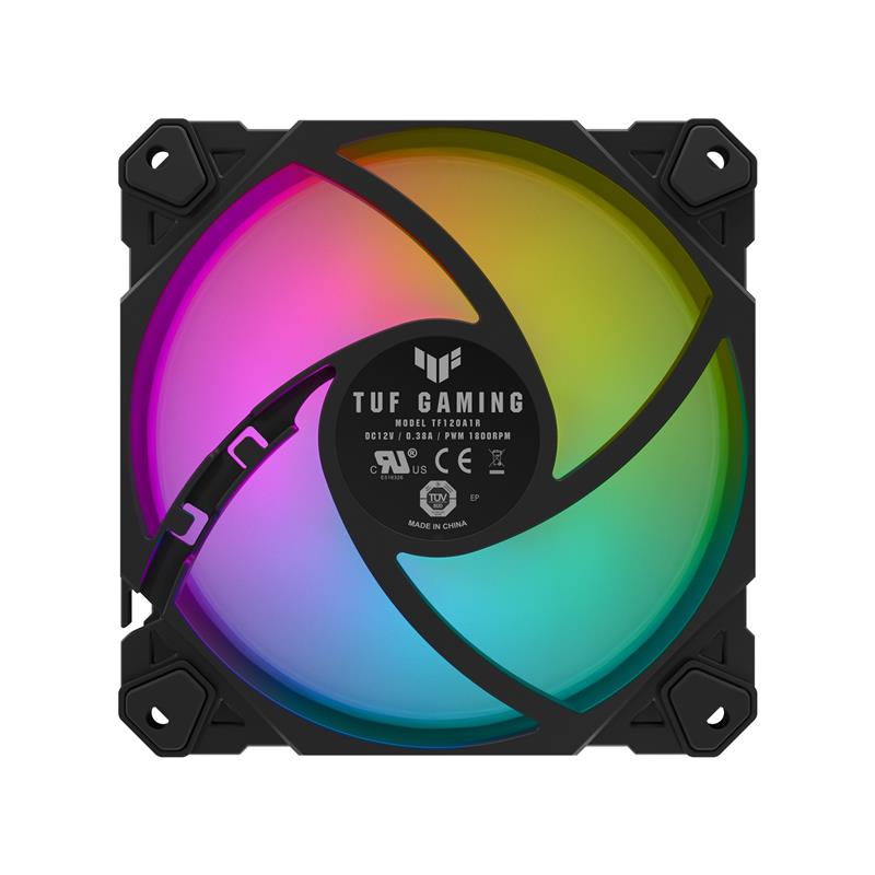 ASUS TUF Gaming TF120 ARGB Fan Computer behuizing Luchtkoeler 12 cm Zwart