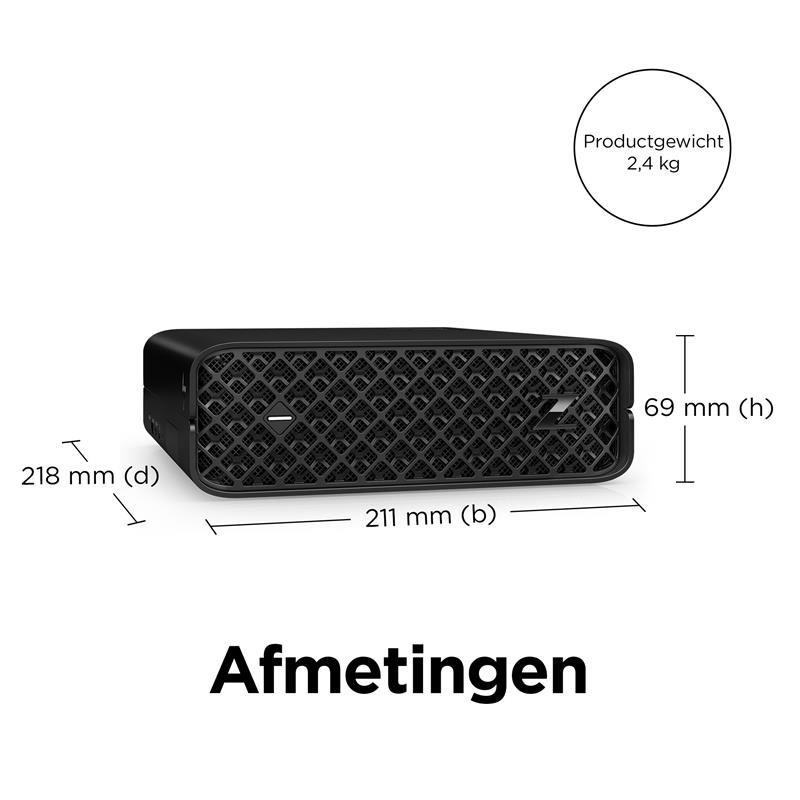 HP Z2 Mini G9 i7-13700K mini PC Intel® Core™ i7 32 GB DDR5-SDRAM 1000 GB SSD Windows 11 Pro Zwart