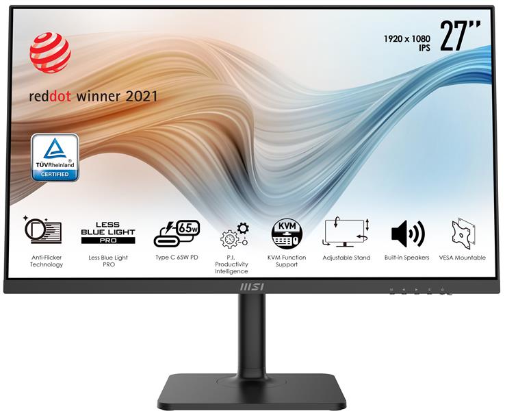 MSI Modern MD272P 68,6 cm (27"") 1920 x 1080 Pixels Full HD LCD Zwart