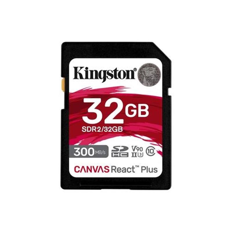 KINGSTON 32GB Canvas React Plus SDHC