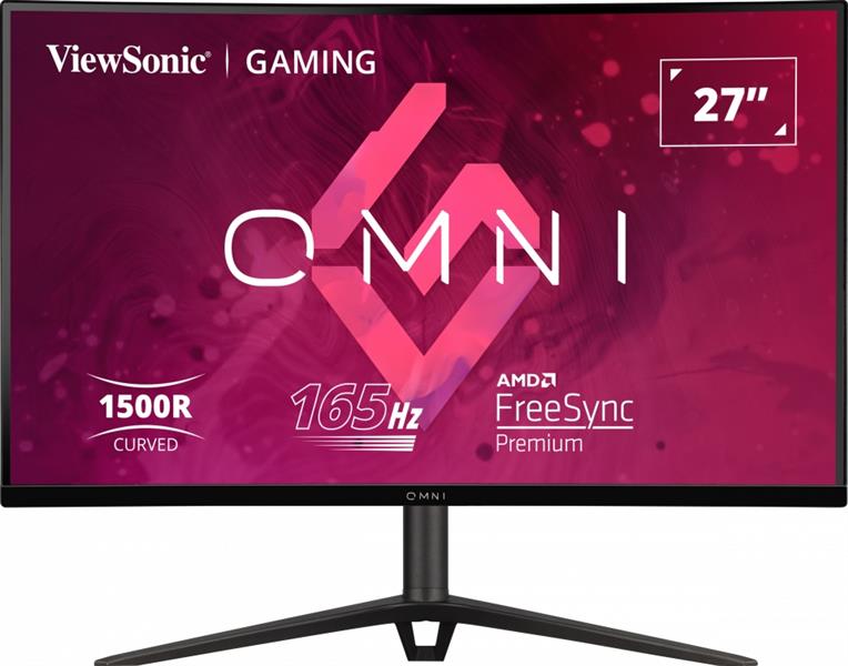 LED Monitor - 2K - 27inch - 250 nits - Curved - resp 1ms - incl 2x2W speakers 144Hz Adaptive sync - Adjustable highed