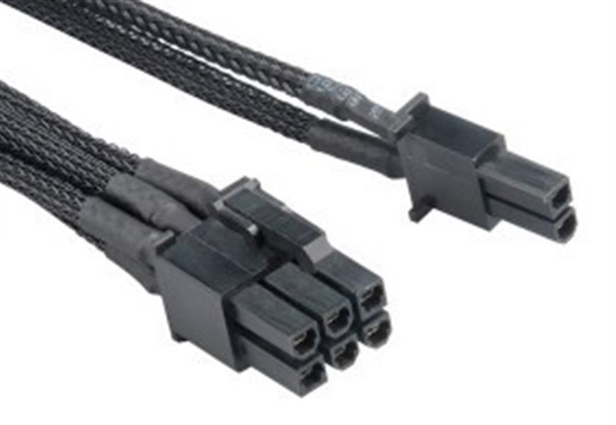 Akasa flexa v8 black fully braided 8 pin vga psu 40cm extension cable *VGAM *VGAF