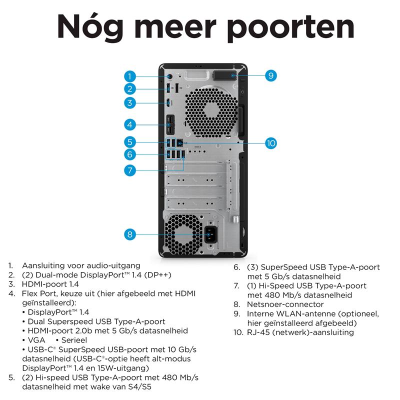 HP Z1 G9 i7-12700 Tower Intel® Core™ i7 16 GB DDR5-SDRAM 512 GB SSD Windows 10 Pro PC Zwart