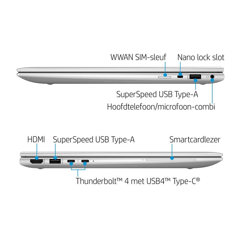 HP Elite x360 1040 G9 i7-1255U Hybride (2-in-1) 35,6 cm (14"") Touchscreen WUXGA Intel® Core™ i7 16 GB DDR5-SDRAM 512 GB SSD Wi-Fi 6E (802.11ax) Windo