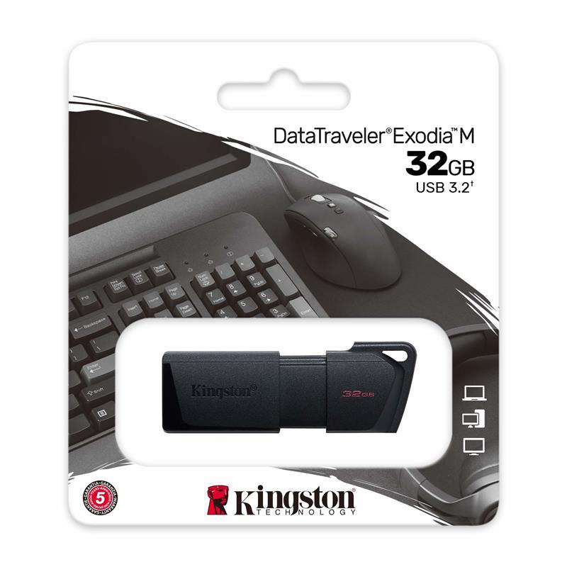 Kingston Technology DataTraveler Exodia M USB flash drive 32 GB USB Type-A 3.2 Gen 1 (3.1 Gen 1) Zwart