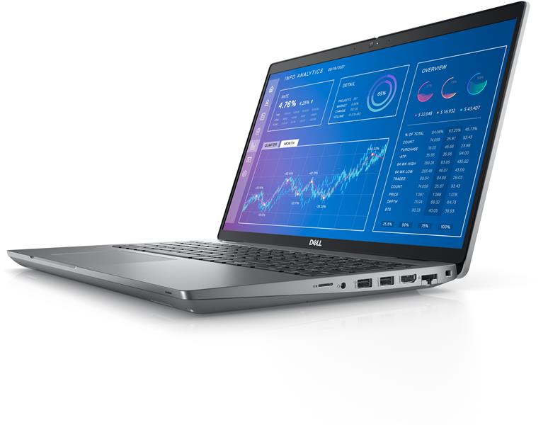 DELL Precision 3571 Mobiel werkstation 39,6 cm (15.6"") Full HD Intel® Core™ i7 16 GB DDR5-SDRAM 512 GB SSD NVIDIA RTX A1000 Wi-Fi 6E (802.11ax) Windo