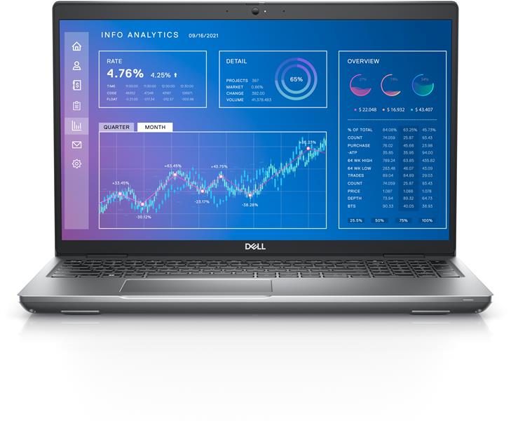 DELL Precision 3571 Mobiel werkstation 39,6 cm (15.6"") Full HD Intel® Core™ i7 16 GB DDR5-SDRAM 512 GB SSD NVIDIA RTX A1000 Wi-Fi 6E (802.11ax) Windo