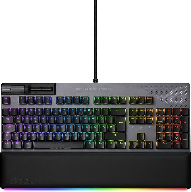 ASUS ROG STRIX Flare II Animate toetsenbord USB QWERTY Amerikaans Engels Zwart, Grijs