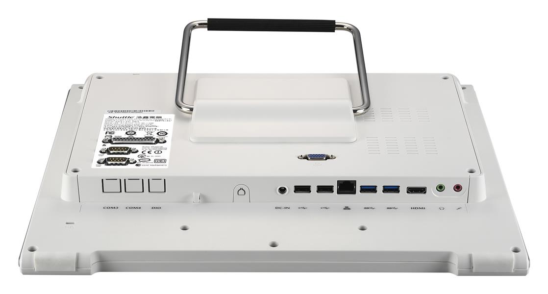 Shuttle XPC All In One PC POS X508 (white) Intel® Celeron® 39,6 cm (15.6"") 1366 x 768 Pixels Touchscreen 4 GB DDR4-SDRAM 120 GB SSD Alles-in-één-pc W