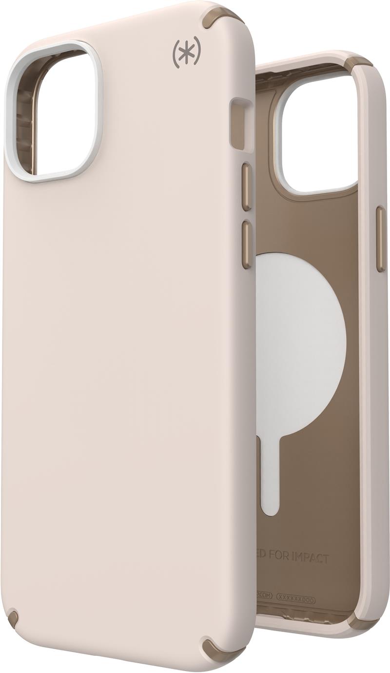 Speck Presidio2 Pro + MS Apple iPhone 15 Plus Bleached Bone - with Microban