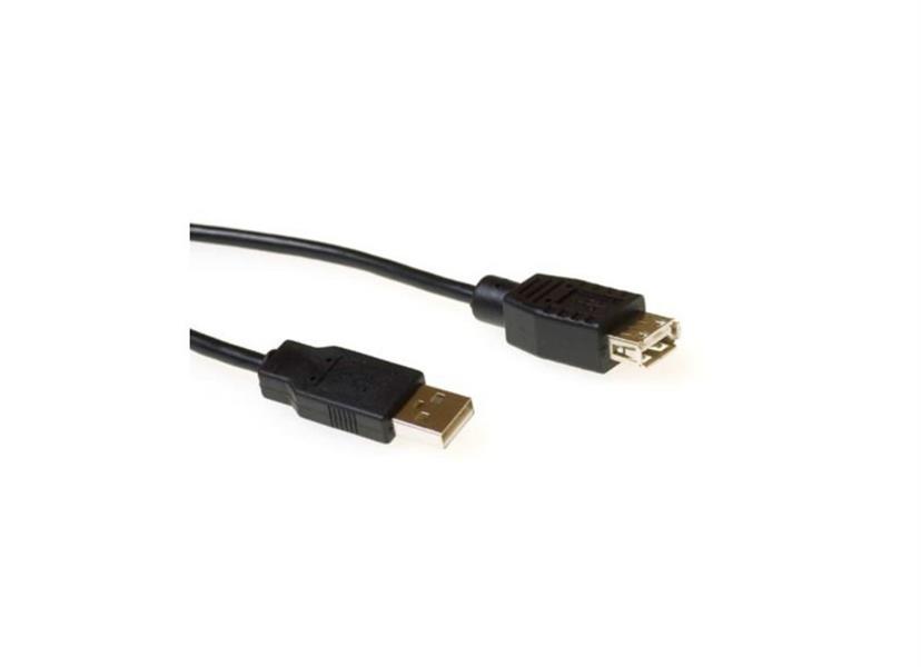 ACT USB 2.0 verlengkabel USB A male - USB A female zwart