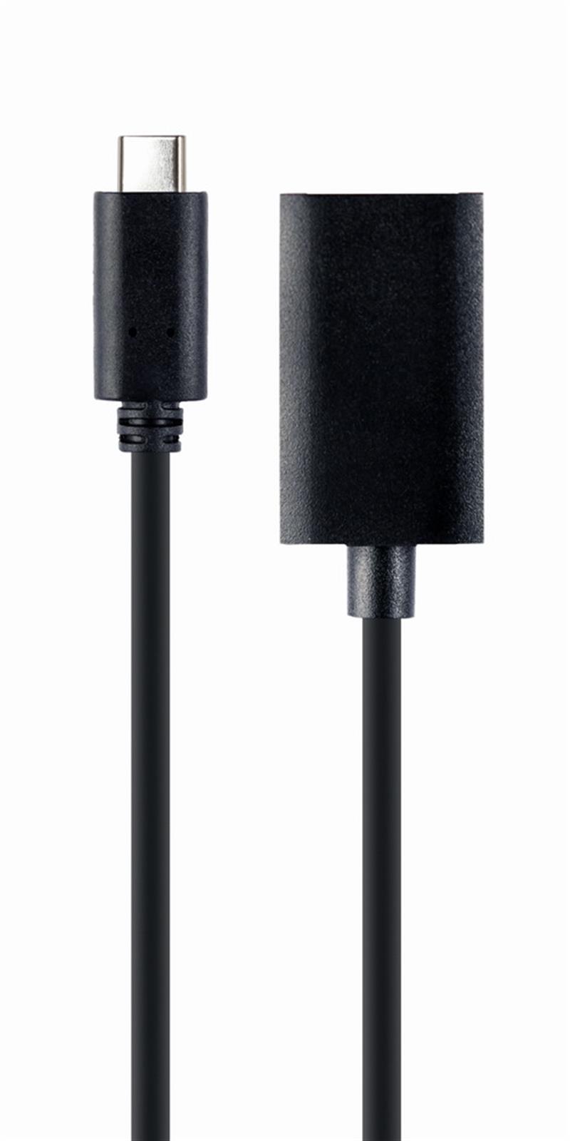 USB-C naar DisplayPort adapter 4K 15 cm zwart