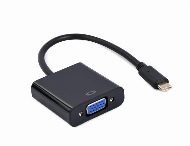 USB type-C naar VGA adapter 15 cm zwart
