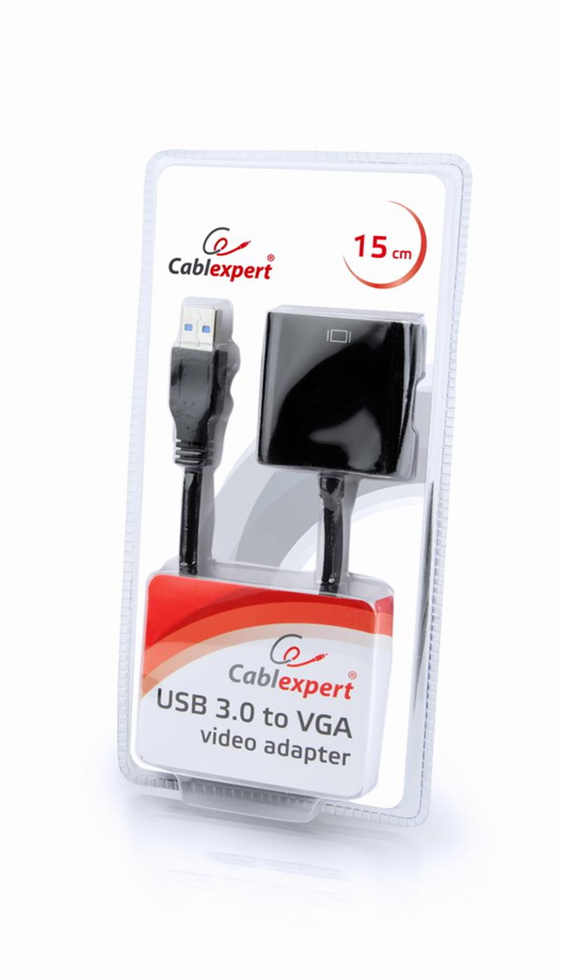 USB 3 0 naar VGA adapter zwart Blister verpakking