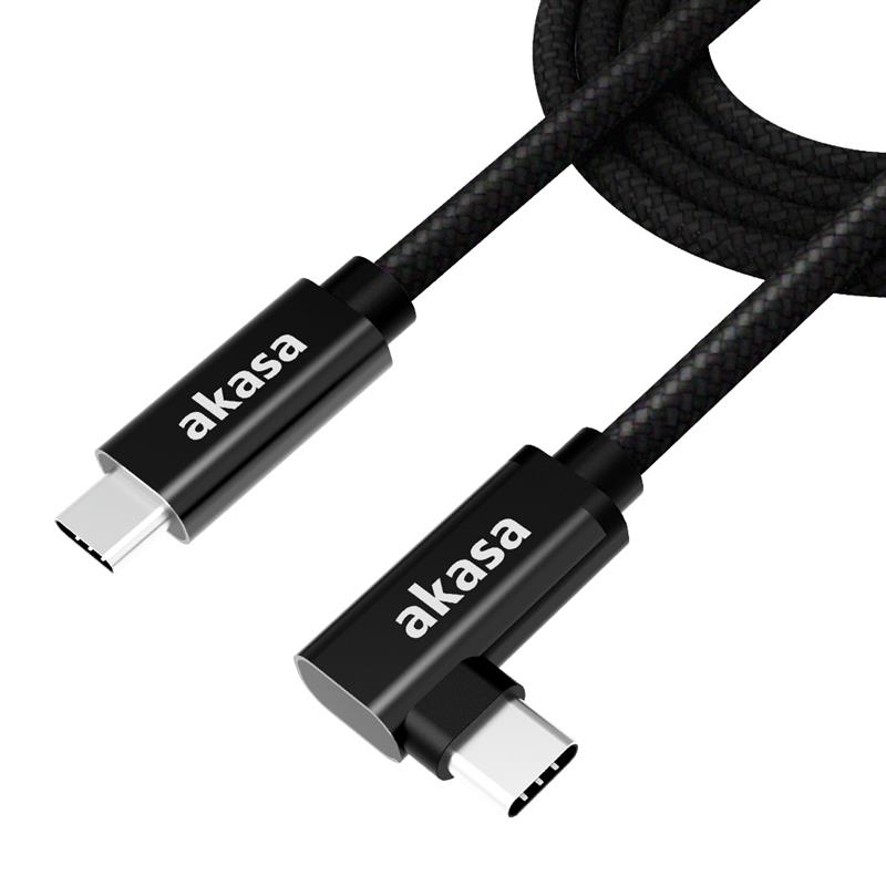 Akasa Right Angle USB 3 2 Gen2x2 Type-C to C Cable 100W 20G 4K@60Hz