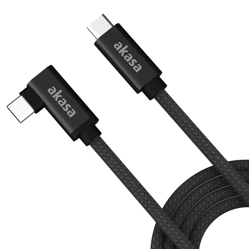 Akasa Right Angle USB 3 2 Gen2x2 Type-C to C Cable 100W 20G 4K@60Hz