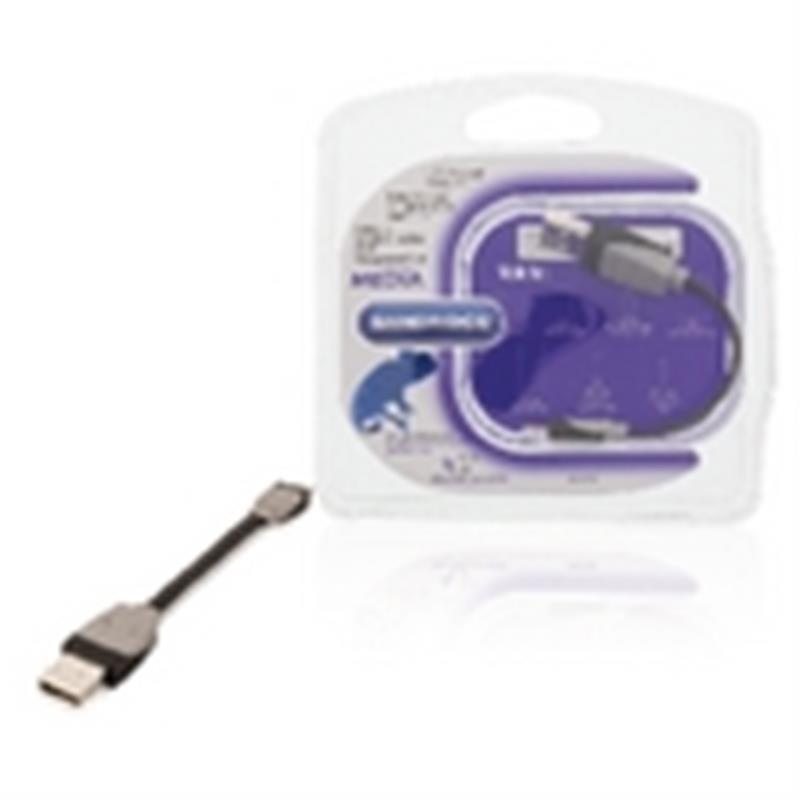 Data en Oplaadkabel Apple Lightning - USB A Male 0.10 m Zwart