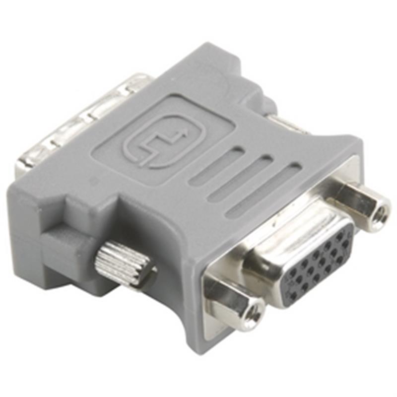 DVI-Adapter DVI-A 12+5-Pins Male - VGA Female 15-Pins Grijs