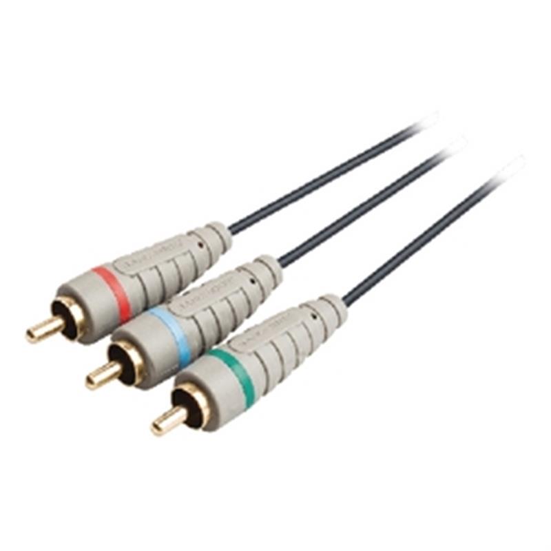 Component Videokabel 3x RCA Male - 3x RCA Male 5.00 m Blauw