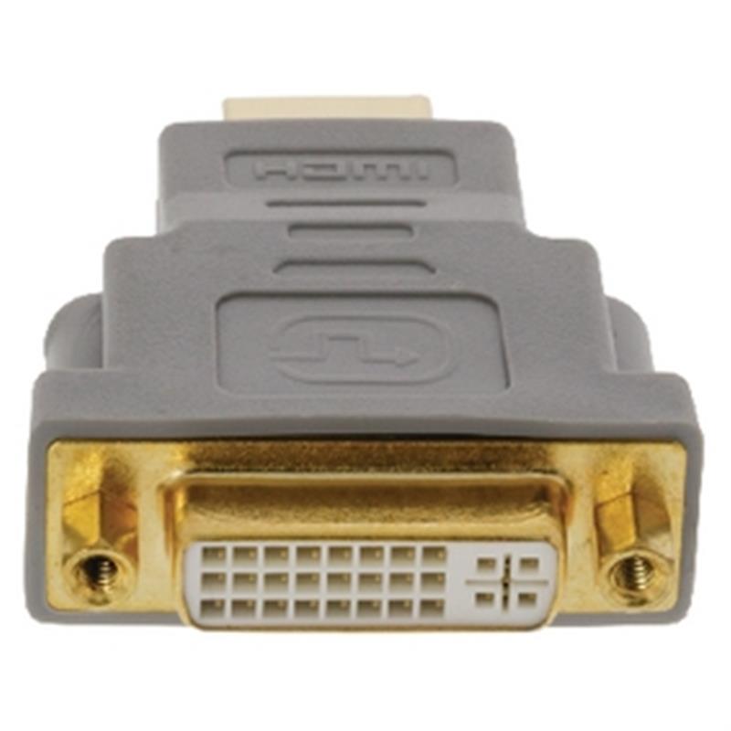 High Speed HDMI Adapter HDMI-Connector - DVI-D 24+1-Pins Female Grijs