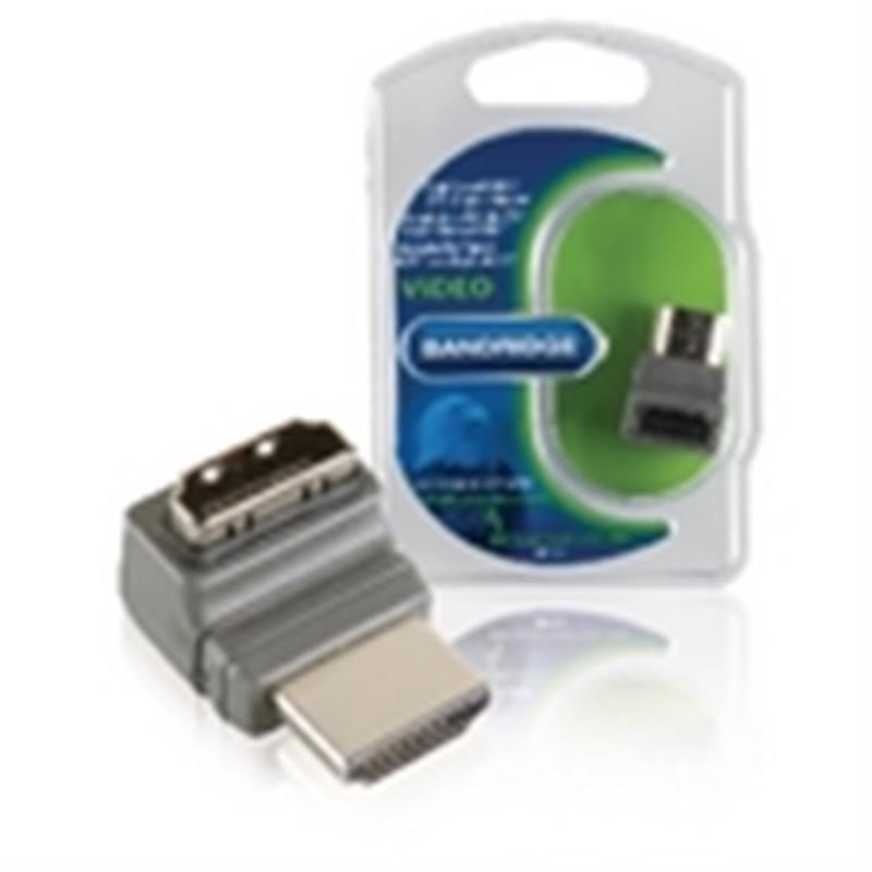 High Speed HDMI met Ethernet Adapter 270° Gehoekt HDMI-Connector - HDMI Female Grijs