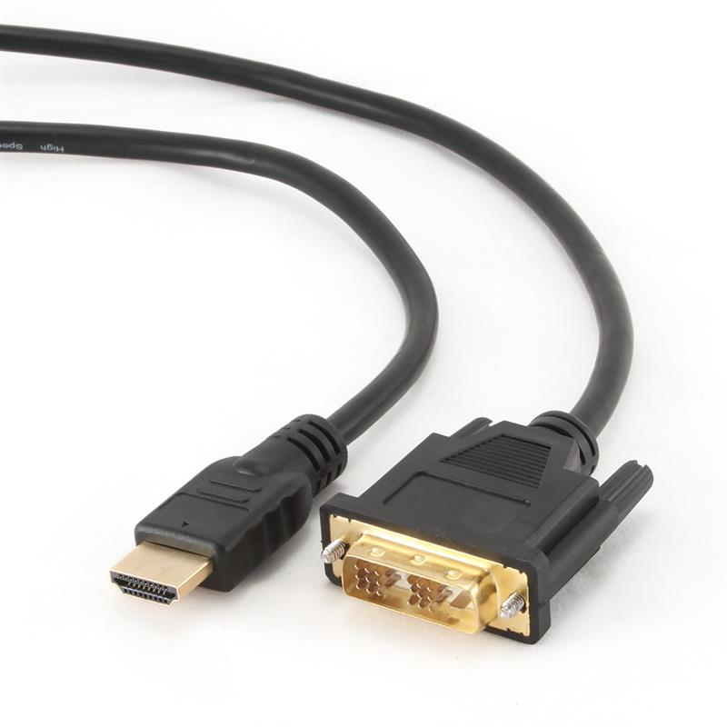 Gembird HDMI naar DVI-kabel Single Link male-male met vergulde connectoren 4 5m lange kabel *HDMIM *DVIM