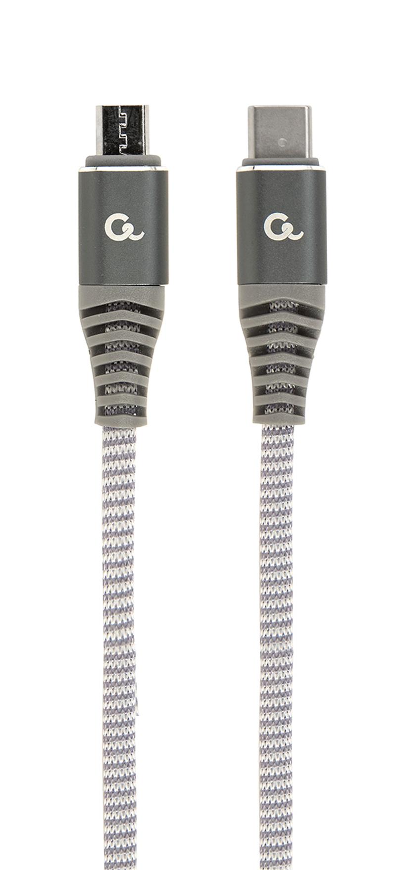 Premium USB Type-C naar micro laad- en datakabel katoen 1 5 m