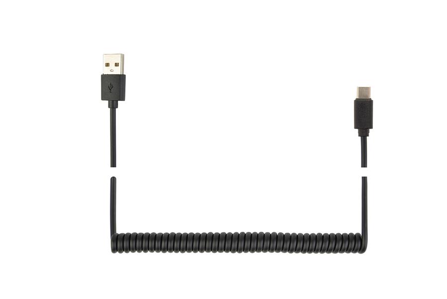 Gedraaide USB kabel A Type-C 0 6 m