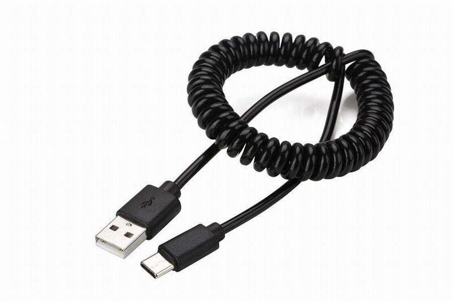 Gedraaide USB kabel A Type-C 1 8 m