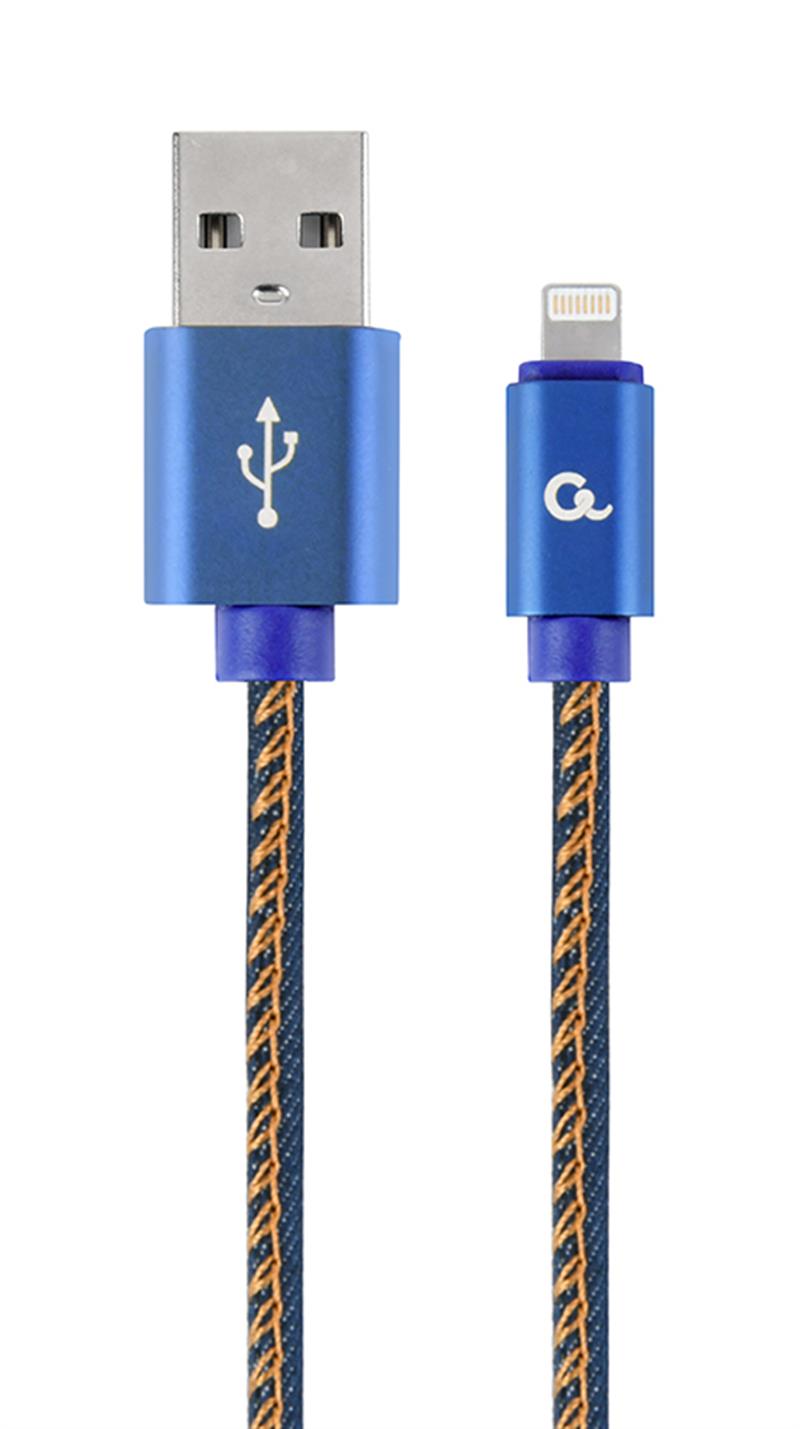 8-Pin kabel 2 meter Denim Blue Jeans