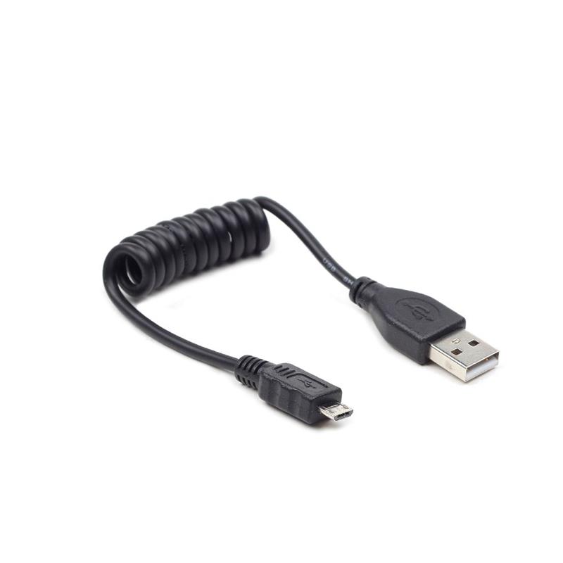 Gedraaide USB kabel A MicroB 0 6 m