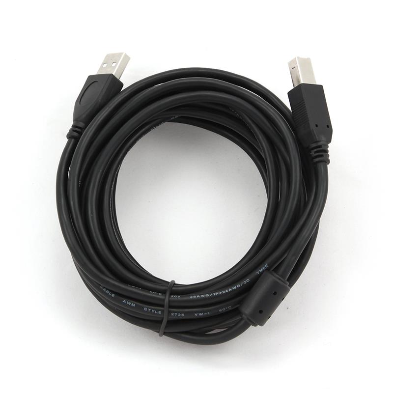 Premium USB-kabel A-B 4 5 meter<BR>Zwart